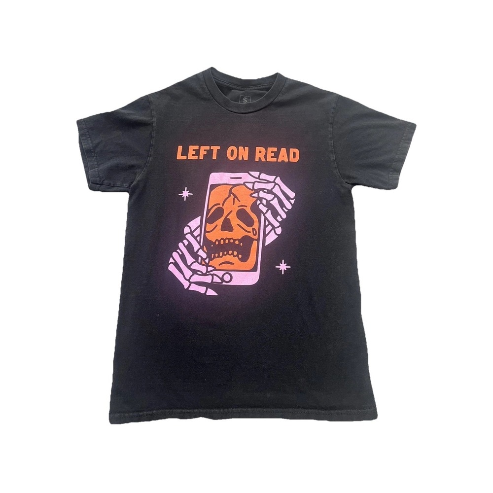 Samborghini T Shirt Womens Small Black Cotton Left On Read Skull Skeleton Print